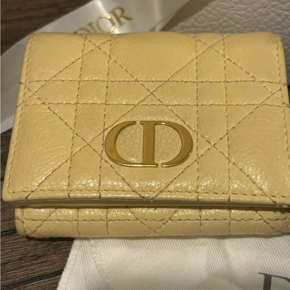 Christian Dior 2 Piece Wallet BUNDLE DEAL - Cannage Quilted Compact Wallets